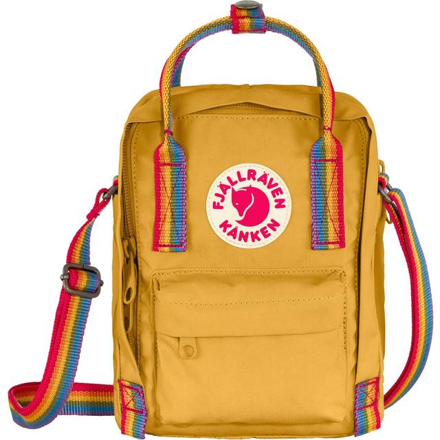 Fjallraven 23623-160-907 Kånken Rainbow Sling Sport ryggsäck Unisex Ocher-Rainbow Pattern Storlek UNI, Ochre regnbågsmönster, Einheitsgröße, Sporter