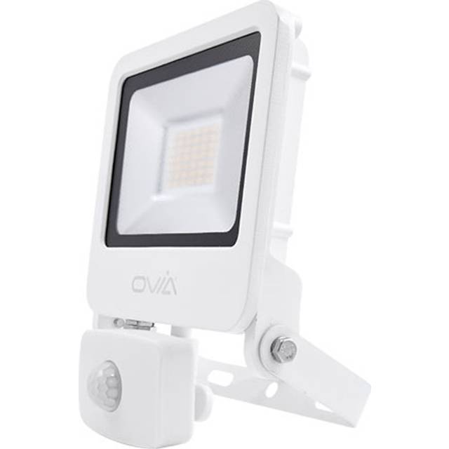 Click Ovia 30W LED Floodlight With PIR - IP44 - 3000K - White