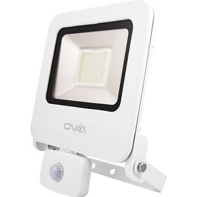 Click Ovia 50W LED Floodlight With PIR - IP44 - 4000K - White