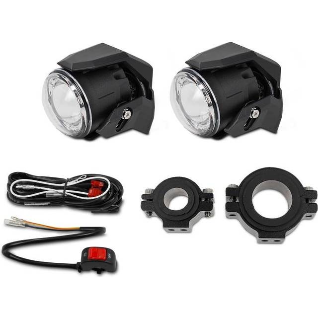 LED Zusatzscheinwerfer S3 passend für Ducati Scrambler Flat Track Pro E4 - schwarz-schwarz