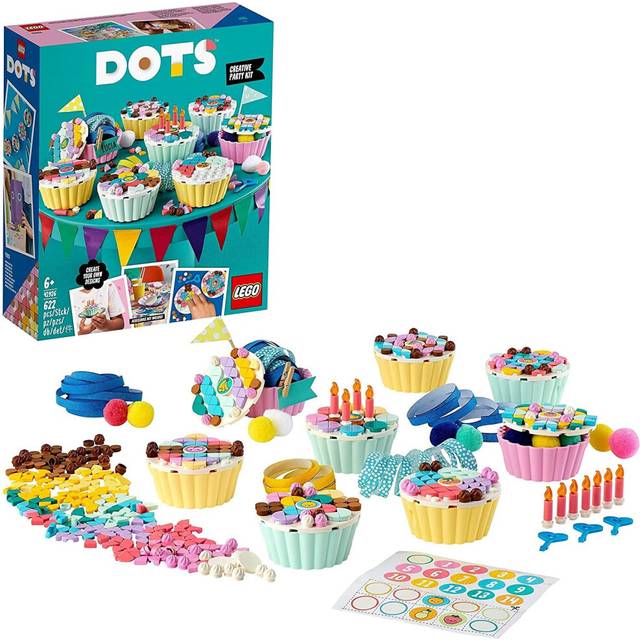 LEGO 41926 DOTS Creative Party Kit with Cupcakes, Birthday Gift Set DIY Projects, Arts and Crafts for Kids