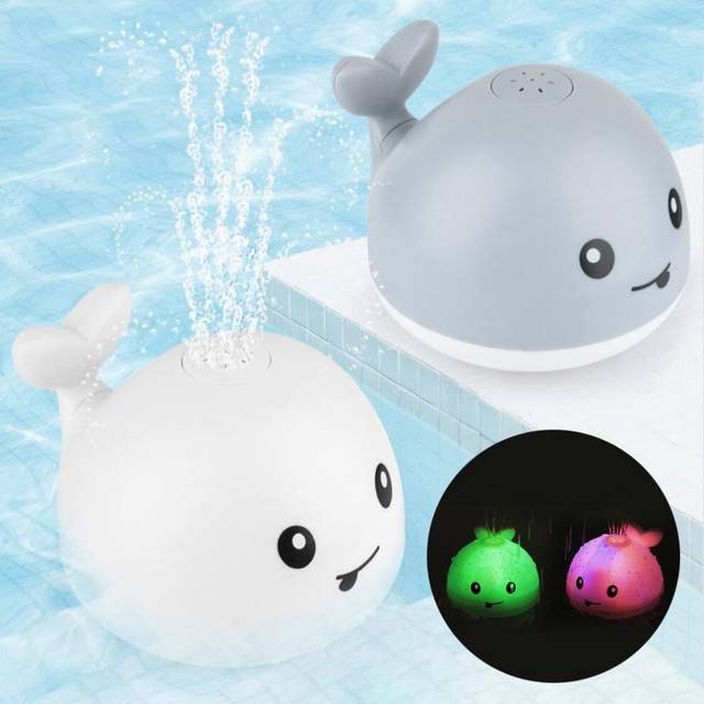 (Grey) Whale Water Sprinkler Bath Toy