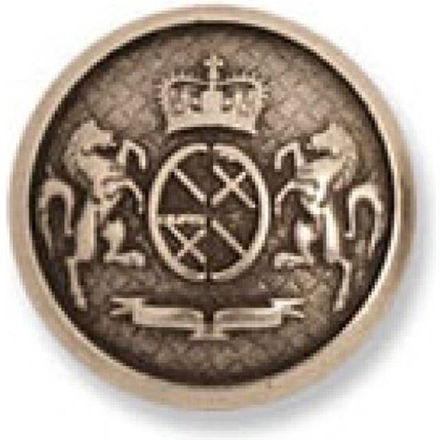 Trimits Metal Military Crest Buttons Silver