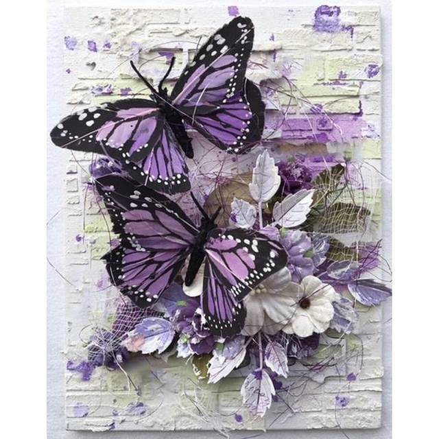 5d Diamond Painting Kits for Adults,Full Drill Diamond Art Animals Butterfly Rhinestone Painting with Diamonds