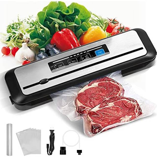 Vacuum Sealer Machines,80kpa one-touch Automatic food preserving machine with sealer Bags storage and built-in cutter,vacuum packer machine for Sous