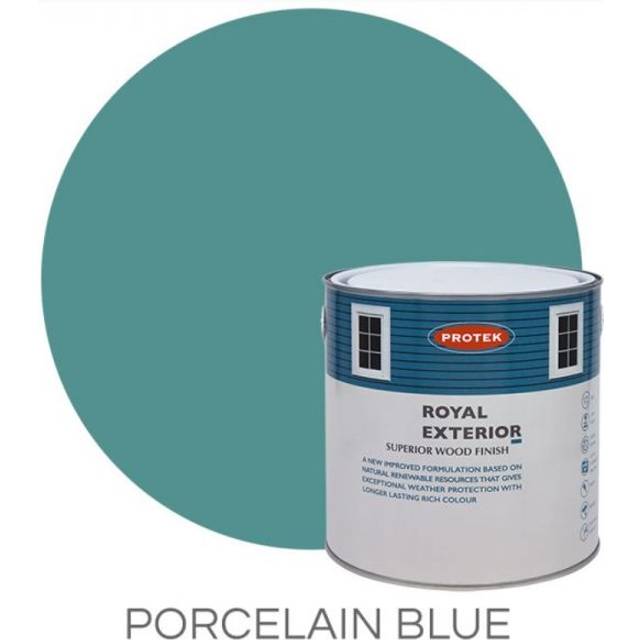 Protek Royal Exterior Paint, Porcelain Blue 5L, Exterior Wood Paint, Paints, Garden Furniture Paint, Cladding Coatings, Summer H