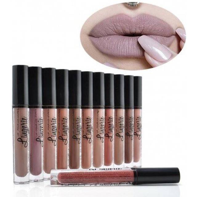 (Full Size, 11) New Brand Makeup Lipstick Matte Lipstick Brown Nude Chocolate Color Liquid Lipstick quality Lip Gloss Matte Batom nyxd Lip Tint