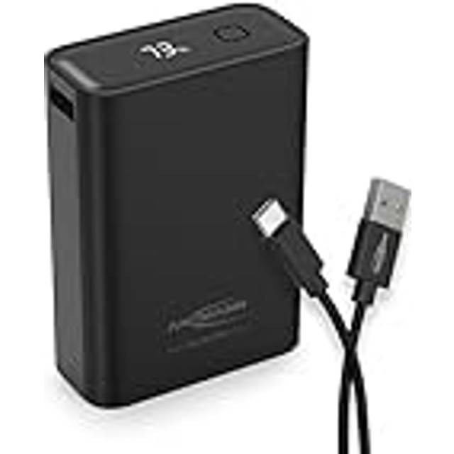 Ansmann 20000 mAh PB222PD sw Powerbank 20 Ah Power Delivery 3.0, Quick Charge 2.0 LiPo Svart Med laddningsregulator, Kan laddas och laddas ur samtidigt,