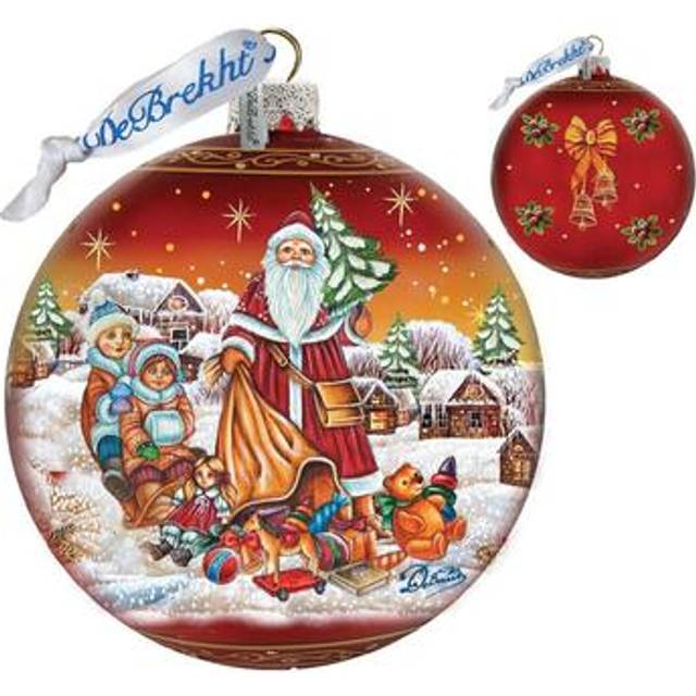 Limited Edition, Oversized Santa Gift Giver, Ball, Holiday Splendor Glass Ornament, Christmas Decor - 73874R by G.DeBrekht