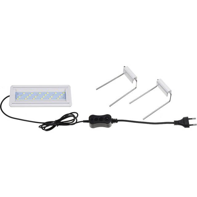 (EU Plug) 5W LED Fish Tank Light 20CM Aquarium Bracket Clip Light Aquarium Lighting Extendable Aquatic Plant Light for 20-30cm Fish Tank