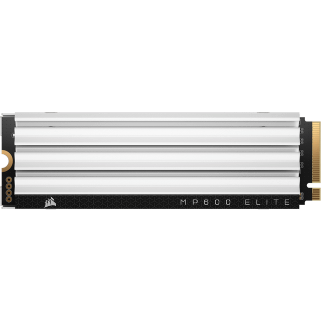 CORSAIR MP600 ELITE 1 TB M.2 PCIe Gen4 x4 NVMe SSD - Optimerad för PS5 - Inbyggd kylfläns - M.2 2280 - Upp till 7 000 MB/Sek Sekventiell Läsning - 3D TLC NAND Med Hög Densitet - Vit