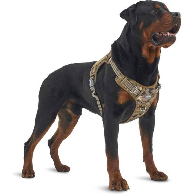 Tactical Dog Harness for Large Dogs No Pull Adjustable Reflective K9 Working Training Easy Control Pet Vest Military Camo L