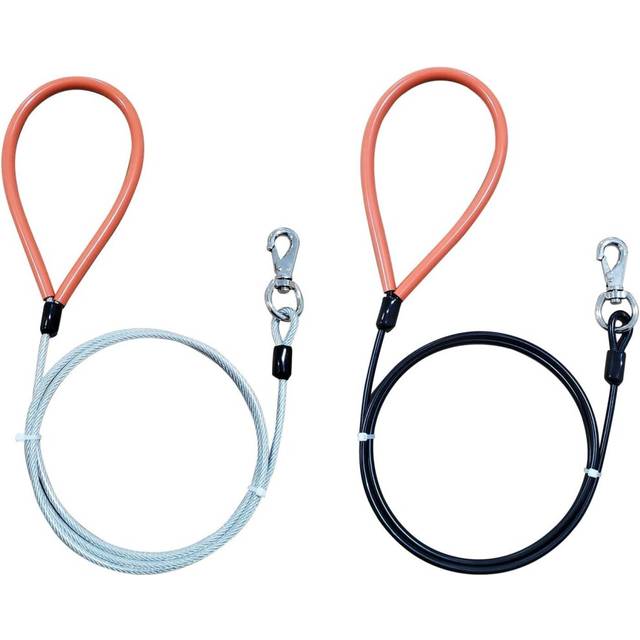 Chew Proof Heavy Duty Leash,Metal Cable Lead Made of Coated Wire Rope with Soft Padded HandleChew Resistant Dog Leash for Large and Medium Dog