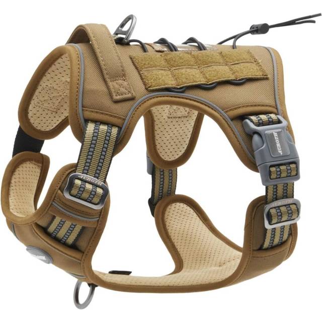 Tactical Harness for Large Dogs No Pull Adjustable Pet Harness Reflective K9 Working Training Easy Control Military Service Pet Vest Army Yellow XL