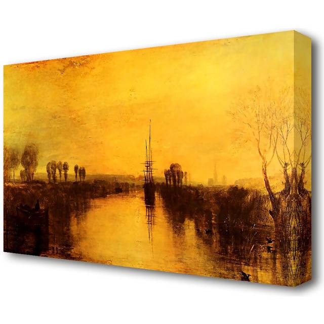 Chichester Canal by J.M.W. Turner - Wrapped Canvas Painting Print (35.6cm H x 50.8cm W x 4.4cm D)