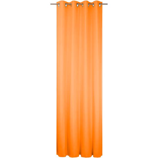Pearce Eyelet Single Curtain, opaque - Orange (132cm Width x 150cm Drop)