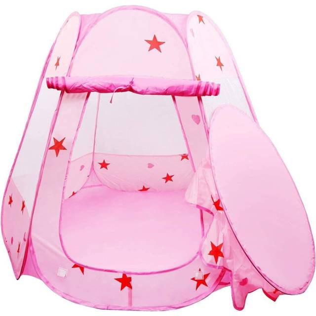 Tech Traders  Princess Pop Up Playhouse, Play Tent , Play Tent Castle Foldable Popup Balls House for Baby Toddler Girls (Pink,47 * 35 Inch)
