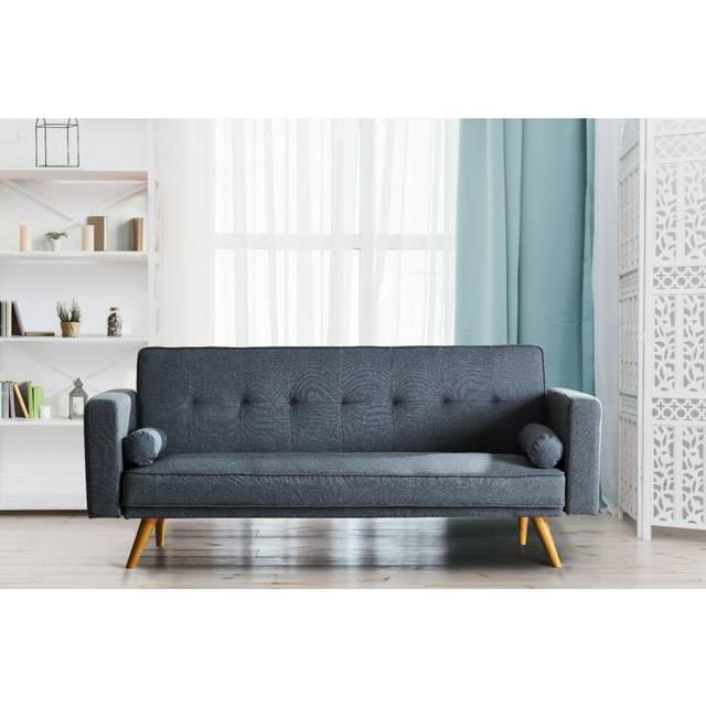 (Grey) Miami 3 Seater Sofa Bed
