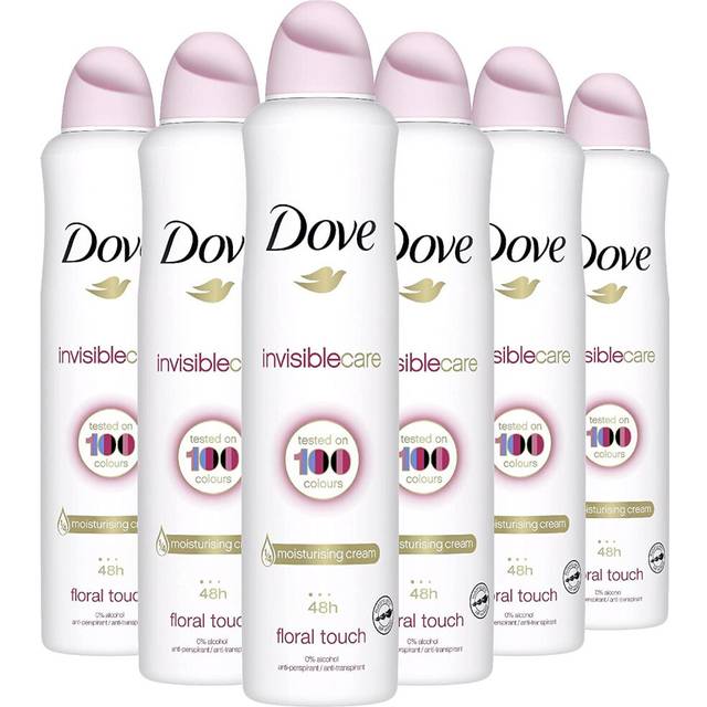 Dove Invisible Care Anti Perspirant Deodorant Spray For Women, Long Lasting Protection, Leaving No Marks, For A Clean And Fresh Fragrance Bulk Pack (6