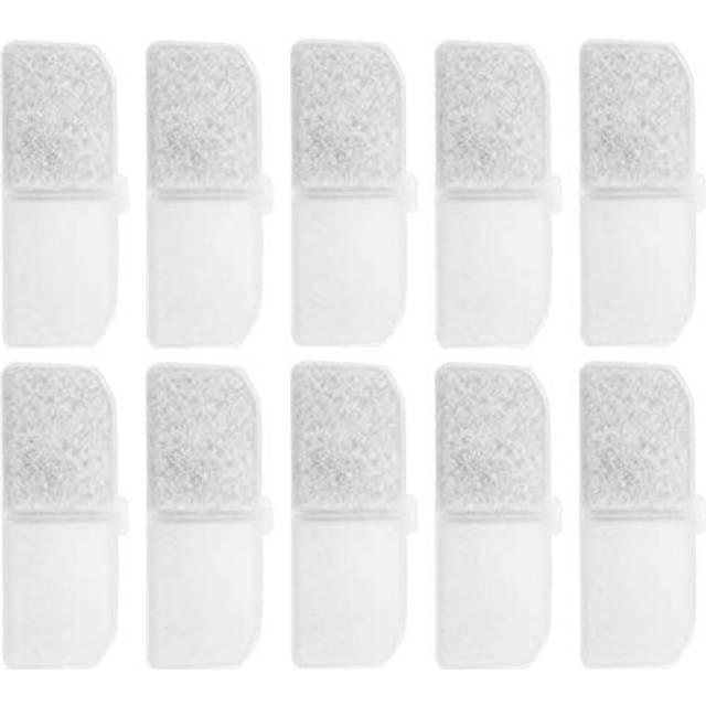 10PCS Cat Fountain Filter, Pet Water Dispenser Filter Carbon Replacement Filters for Cat& Dog Fountain Dispenser
