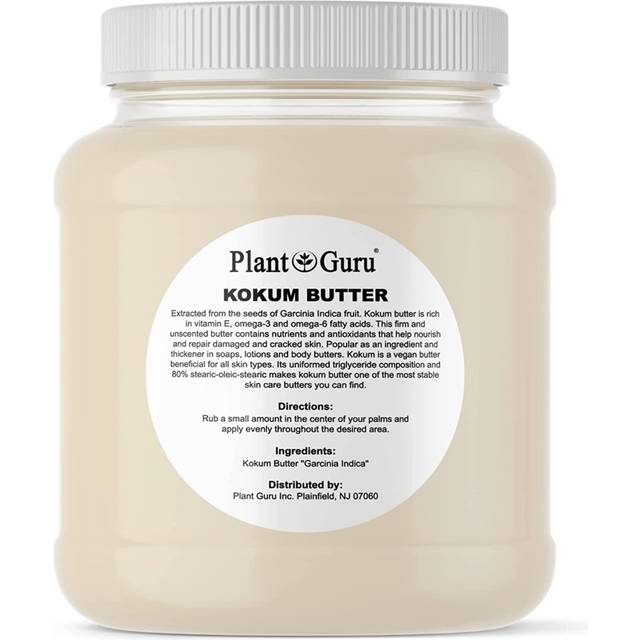 Raw Kokum Butter 3 lbs Bulk 100 Pure Natural  Great for Skin Body and Hair Moisturizer DIY Creams Balms Lotions and Soap Making
