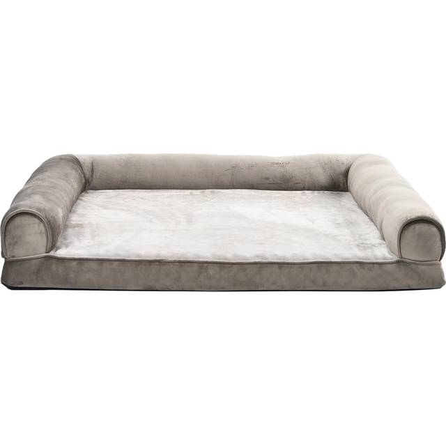 "Amazon Basics Orthopedic Dog Bed Medium - Couch Style  Machine Washable  Non-Skid Removable Cover  36"""""""" X 27"""""""" X 6.5""""""""  Brown"