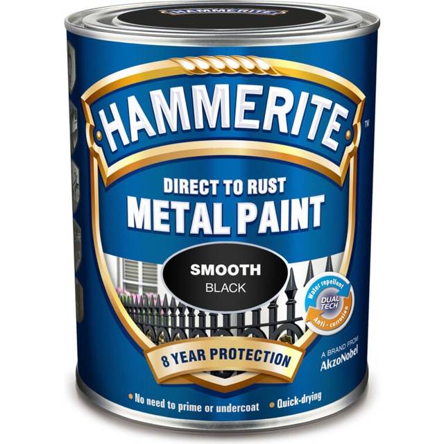 Hammerite Hammarlack slät blank svart, 250 ml