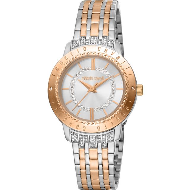 Roberto Cavalli RC5L030M0095 Womens Quartz Silver Stainless Steel 5 ATM 32 mm Watch - Silver & Gold - One Size