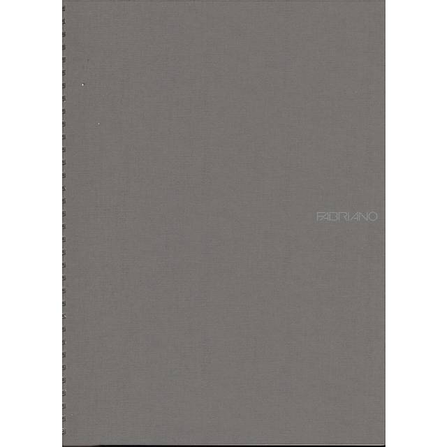 Fabriano EcoQua Notebook  Large  Spiral-Bound  Blank  70 Sheets  Stone