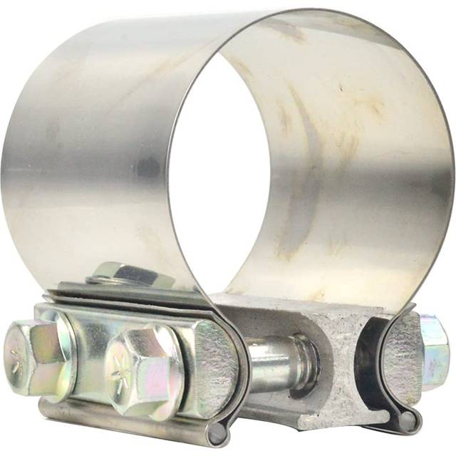 "Elifecenter Universal 2 1/4 Inch Butt Joint Exhaust Clamp  57mm/2.25"""""""" Stainless Steel Seal Clamp Sleeve Coupler"