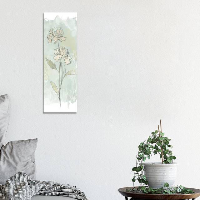 Stone Flower Study II by June Erica Vess - Wrapped Canvas Panoramic Graphic Art (30.48 cm H x 91.44 cm W x 1.91 cm D)