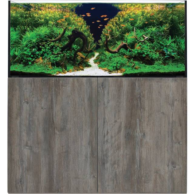 Aqua One Aquarium Fish Tanks Freshwater AquaSys 120cm 300L 6 Colours - Grey Nebraska Oak - Without Filter / Heater