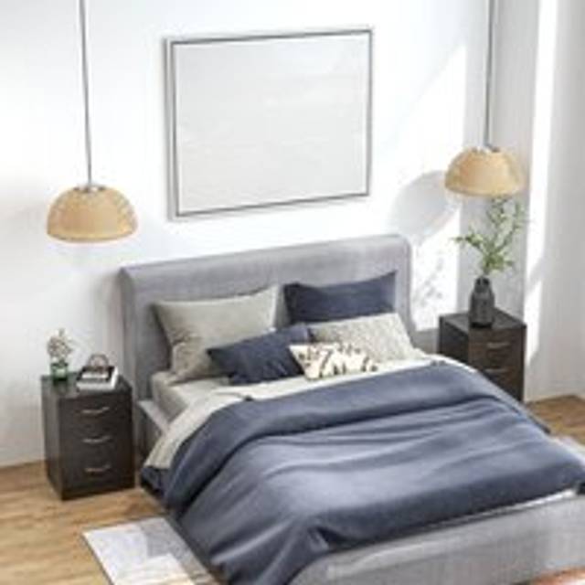 Homcom Bedside Table Unit Drawer Shelf Cabinet Chest Solid Wood Bedroom In White - One Size