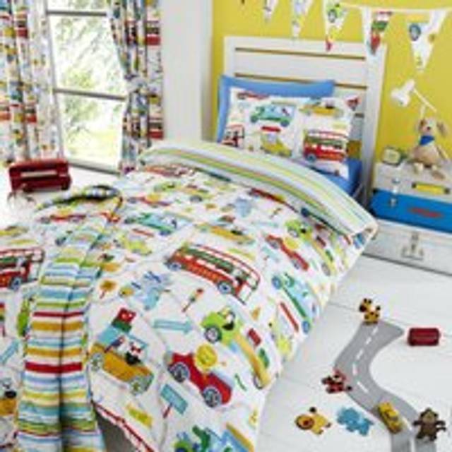 Happy Linen Company Zoo Escape Animals Reversible Soft Easy Care Bed Linen Duvet Cover Bedding Set - Double, White