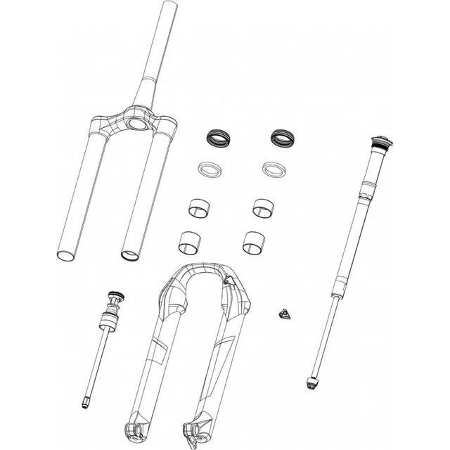 ROCKSHOX Spring internals, left, Solo Air 130 For Sektor 26''/27,5''/29'' - Silver
