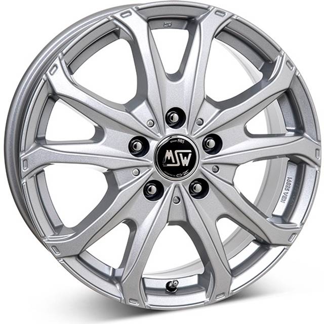 MSW 48 Van Alloy Wheels In Full Silver Set Of 4 - 16x6.5 Inch ET50 6x120 PCD Full Silver, Silver