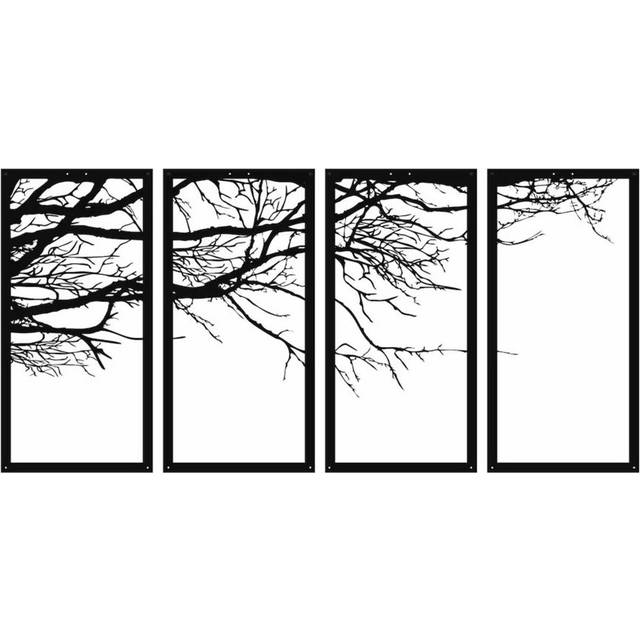 4 Piece Print - Black (100cm H x 50cm W)