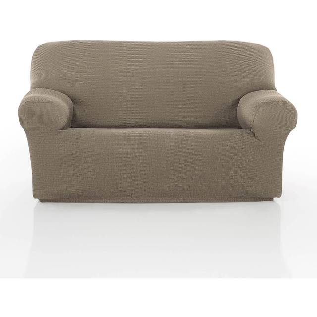 Two Seater Sofa Cover Elasticated Slipcover Protector, Linen - Natural