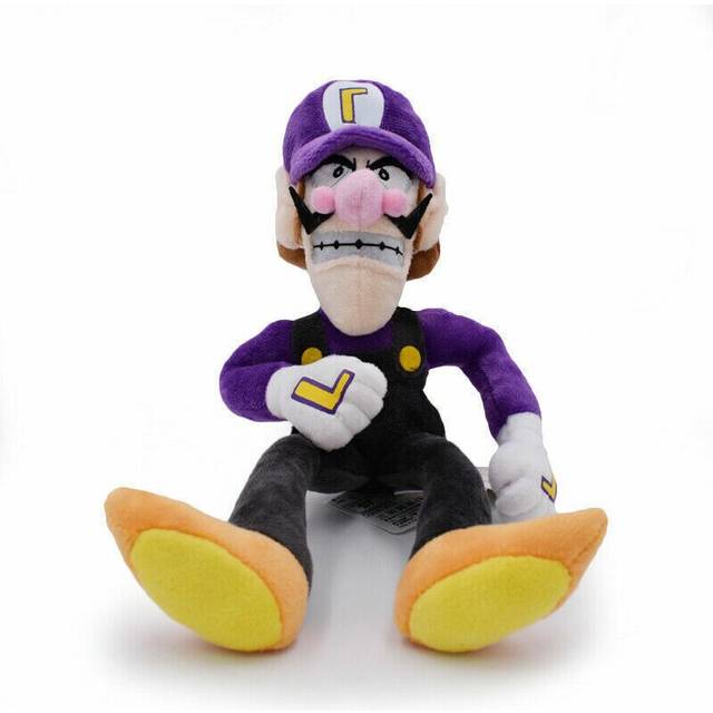(  Waluigi) Super Mario Bros Plush Toys Soft Stuffed Doll Animals Kids Birthday Xmas Gifts