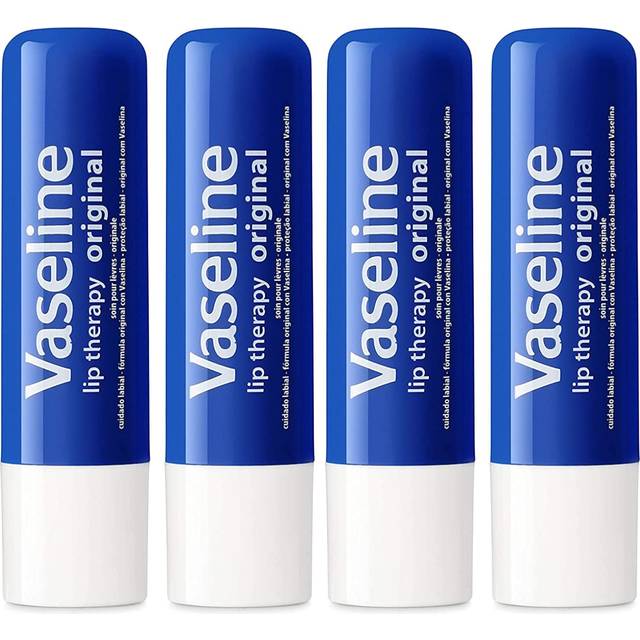 Lip Therapy Stick | Original Petroleum Jelly Vaseline Lip Balm for Soft Lips | 4.8g each (4 Pack)