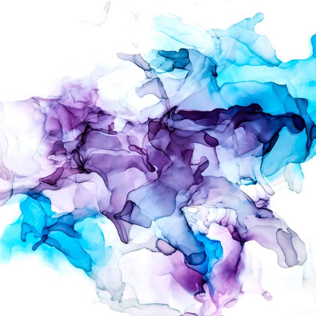 Purple And Blue Shades (91cm H x 91cm W x 3.8cm D)