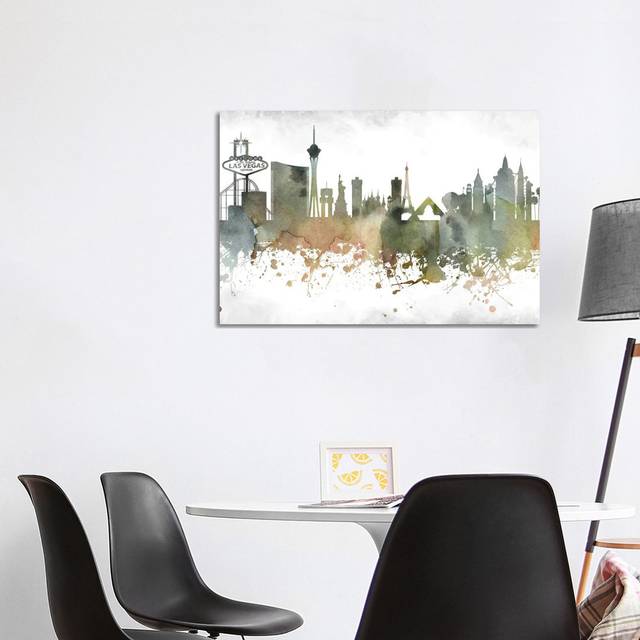 Las Vegas Skyline - Wrapped Canvas Photograph (66.04cm H x 101.6cm Wx 1.91cm D)