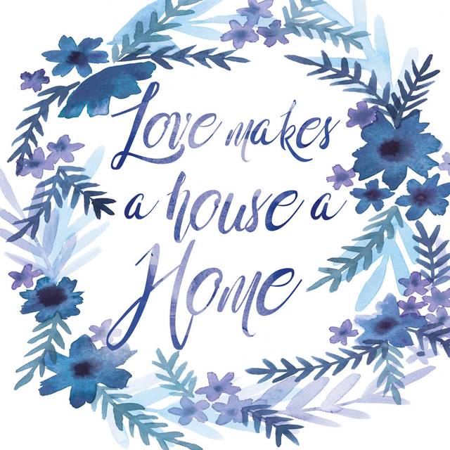 Blue Flower Love (122cm H x 122cm W x 3.8cm D)