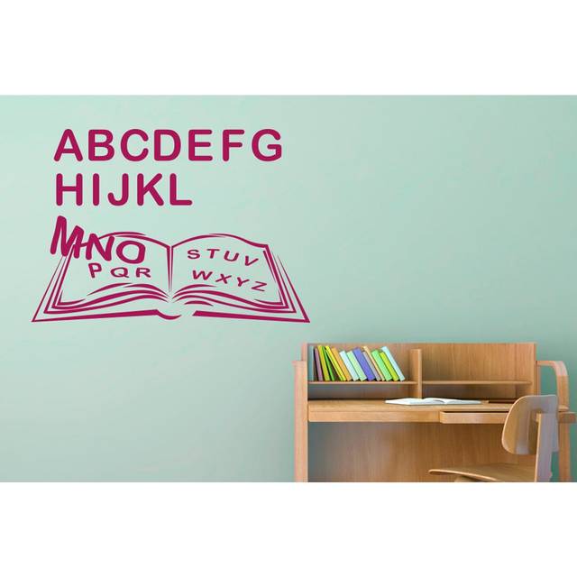 Alphabet Book Wall Sticker - Violet (Medium)