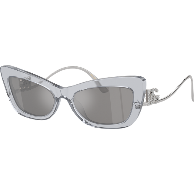 Dolce & Gabbana Woman DG4467B  32916G Sunglasses Acetate Grey Grey Cat Eye Mirrored Mirror
