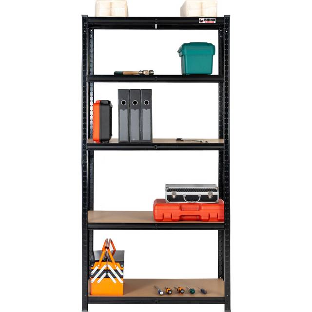 180x90x60cm | Black |Boltless Garage Shelving Unit | 1000kg