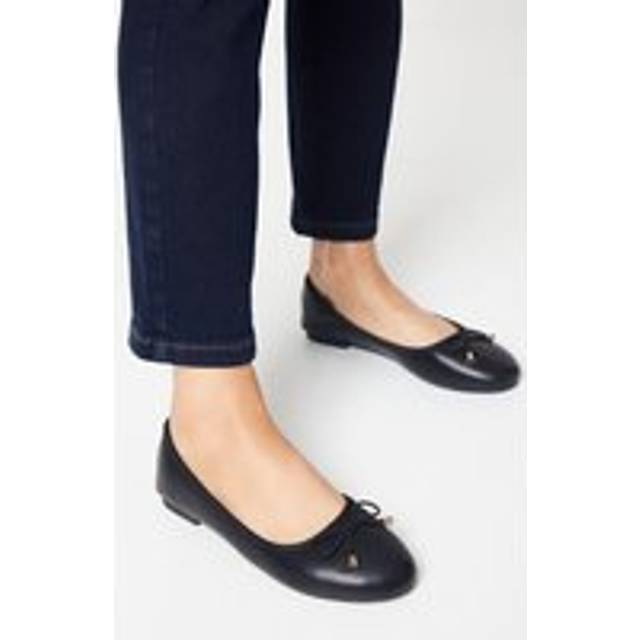 Womens Good For The Sole: Wide Fit Tonya Comfort Bow Detailed Ballerinas - Black - 4