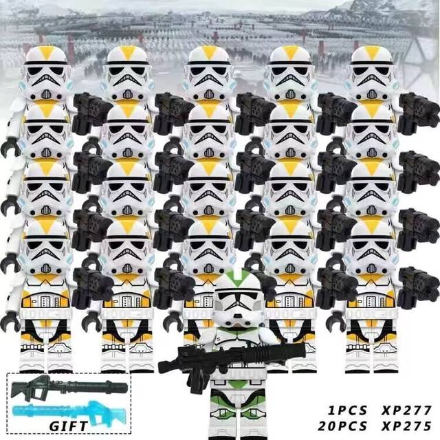 (Star Wars-Set 18) Fit Lego Star Wars Movie Series Clone Troopers Minifigures Kids Toys Gifts 21PCS/Set