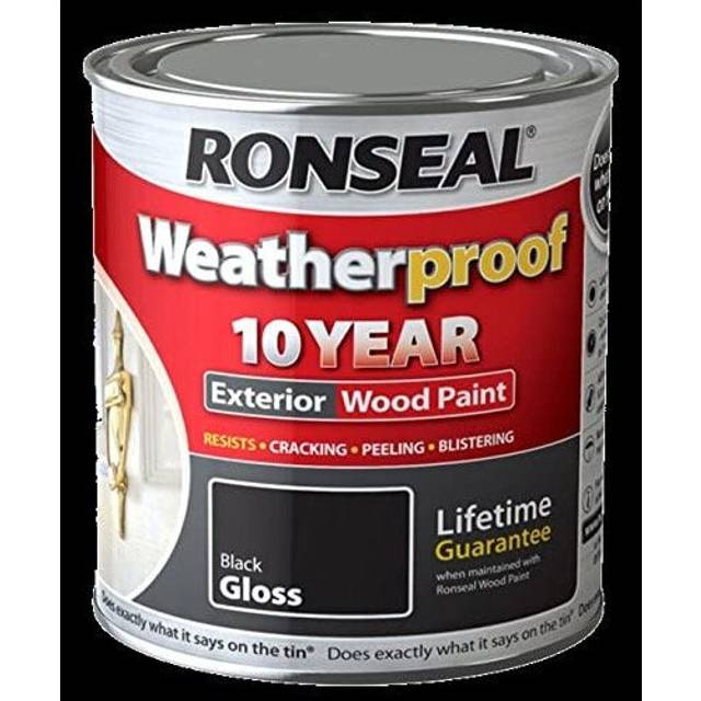Ronseal 10 Year Weatherproof Paint Gloss Black 750ml