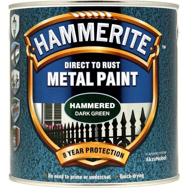 Hammerite Hammered Direct to Rust 2.5L Dark Green